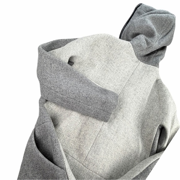 J.CREW Women's Italian Wool Stadium Cloth Cocoon Coat In Grey/Black Size 4 - Picture 13 of 13